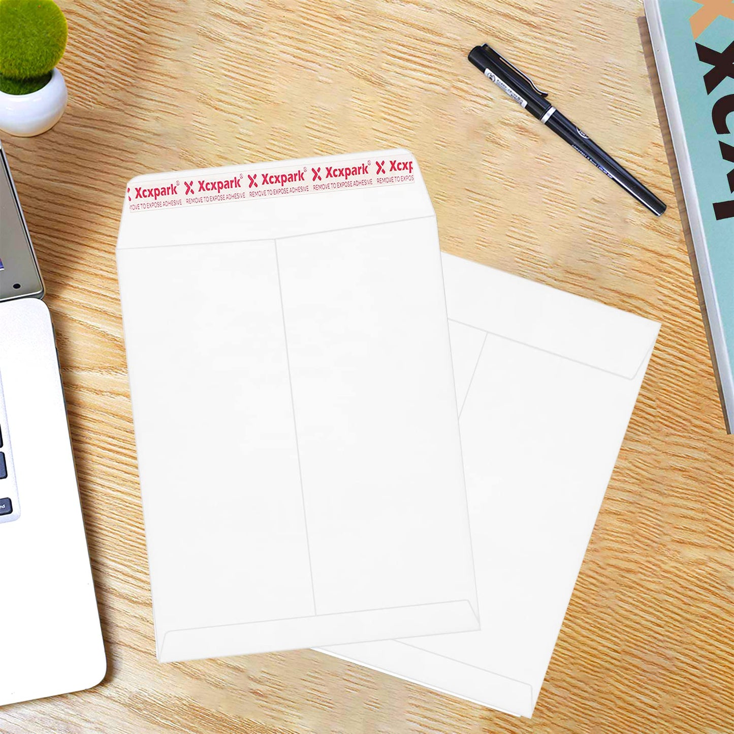 Xxcxpark 250 PCS 6x9 inches Security Catalog Envelopes Printable Self Seal Envelopes, Anti Tear White Kraft Envelopes for Invitation Cards, Pictures, Photos, Documents