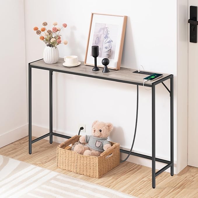 MAHANCRIS Console Table, Narrow Sofa Table, 43.3” Entrance Table