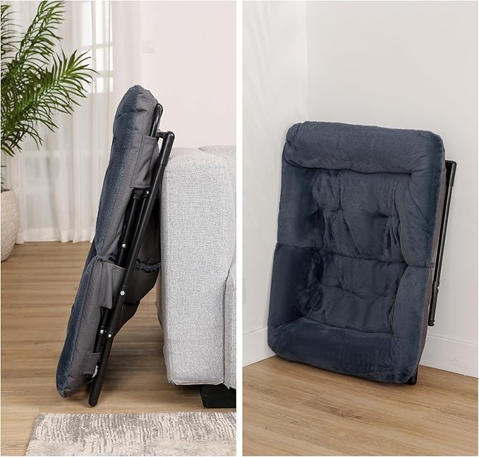 Comfy Saucer Chair for Adults, Soft Faux Fur Bedroom Chair, Accent Dorm Chairs