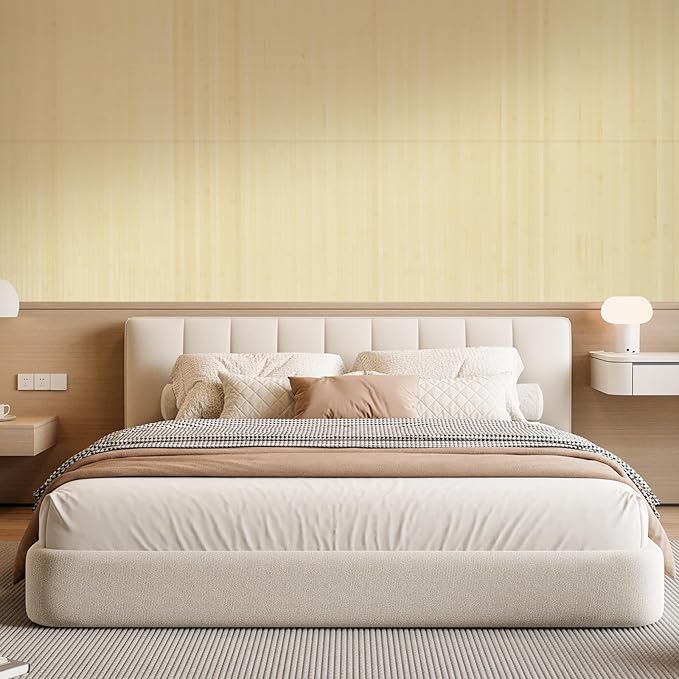 OUZUGIE 1 Pack 96x24 Inch Natural Bamboo Wall Panel – Raw Pole Wrap Paneling