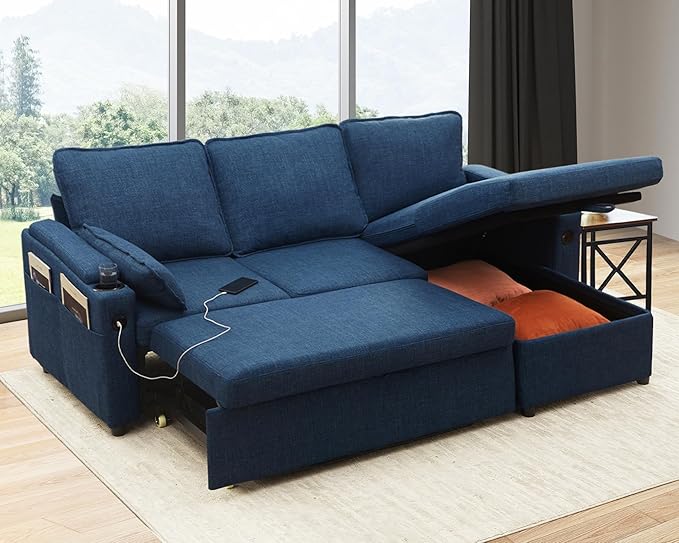 DURASPACE Sofa Bed Sleeper Pull Out 2 in 1 Sectional Sleeper Sofa Couches
