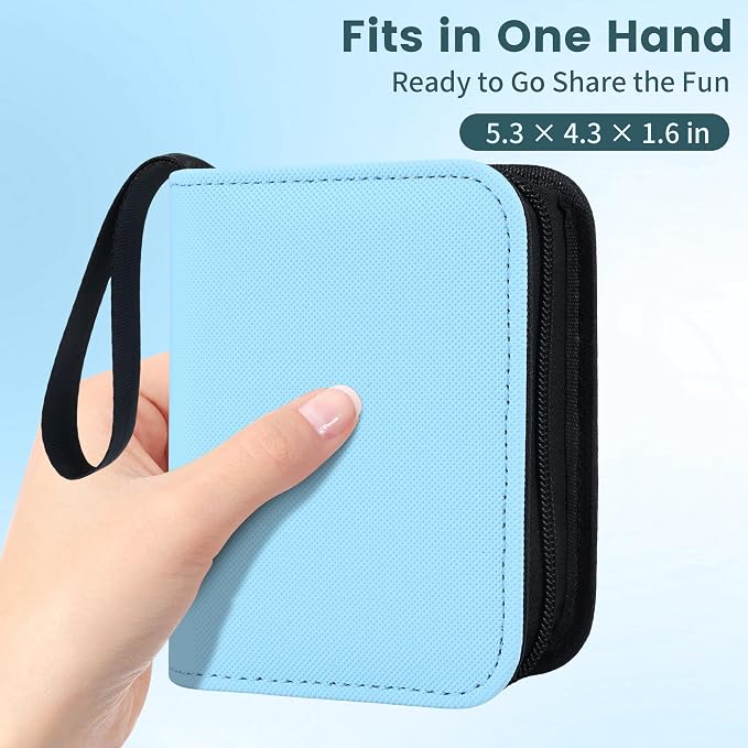 Mini Trading Card Binder Album, 1 Pocket Card Binder with 20 Double-Sided Pages 40 Pockets, Side Loading Small Card Binder for Trading Cards, Single Card Holder Book for Collectors and Kids