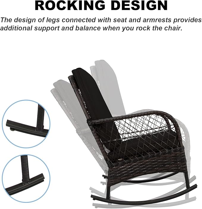 LEVELEVE Patio Furniture Set Outdoor Rattan Chair Wicker Sofa Garden