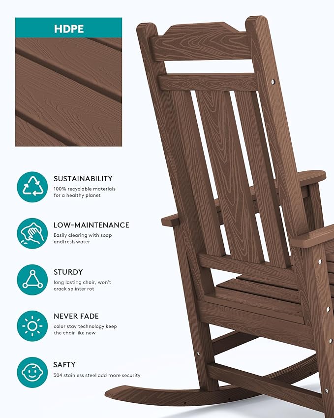 SERWALL HDPE Outdoor Rocking Chairs