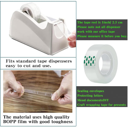16 Rolls Transparent Tape Refills Rolls Each Rol 1 inch Corel 3/4 x 900 Inches,for School,Office, Home.