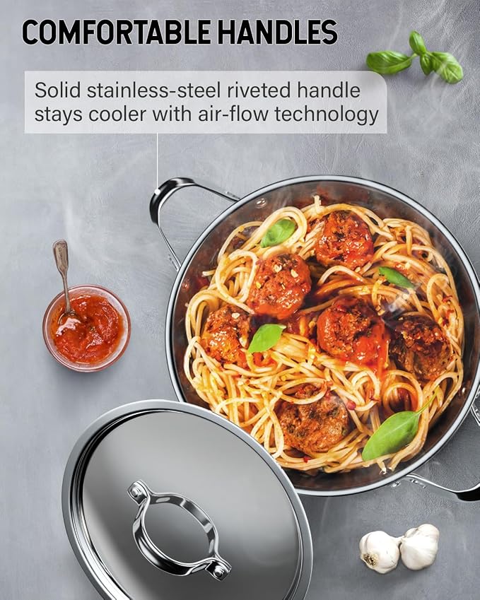 Cooks Standard Classic 24 Quart Stock Pot with Lid, Large Stainless Steel Pot