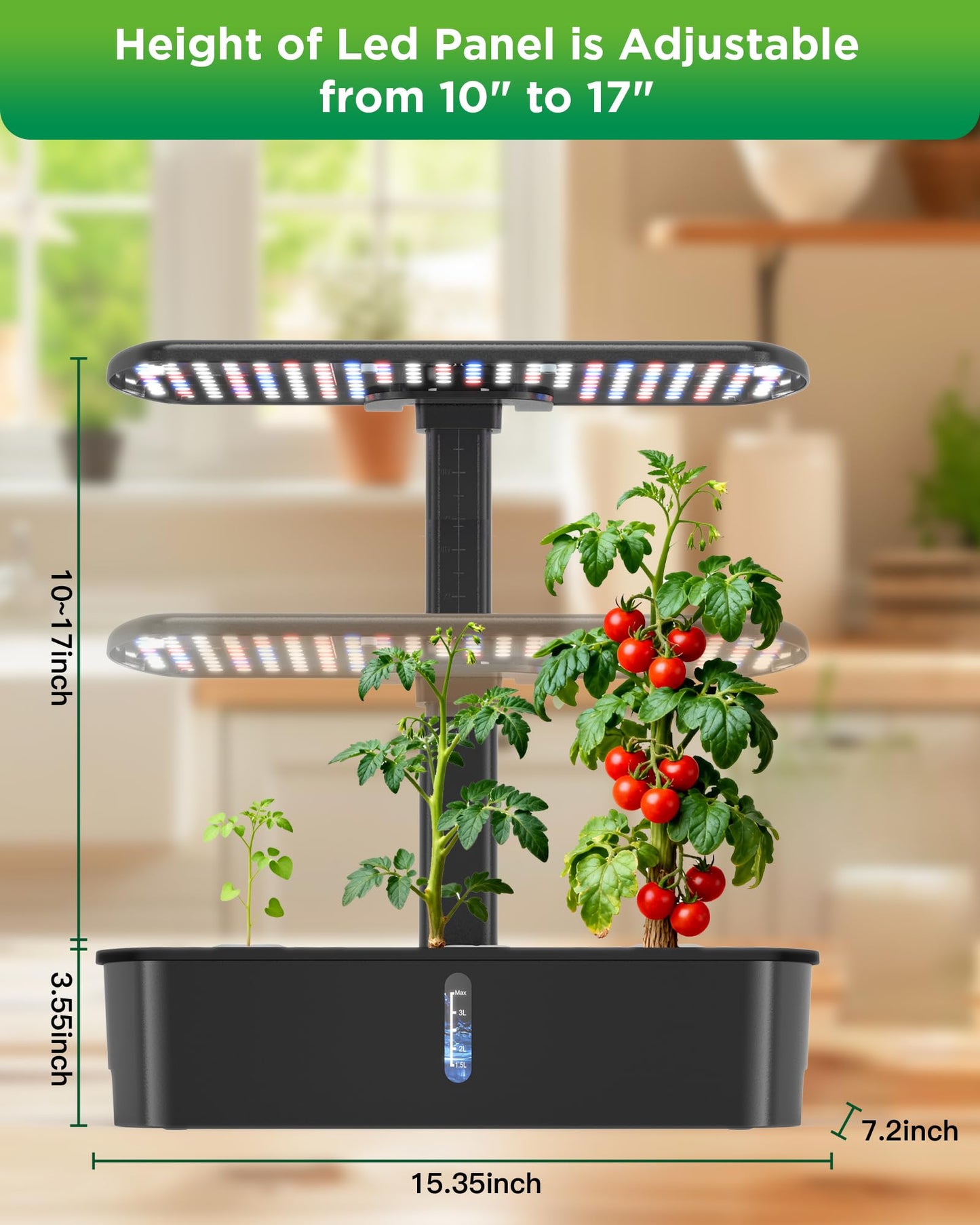 hdroor Hydroponics Growing System Kit 12 Pods Indoor Garden, Hydroponic Indoor Herb Garden Kit with Grow Light, Smart in Door Gardening Gifts for Women, Adjustable Height, Auto Timer, Quiet Pump