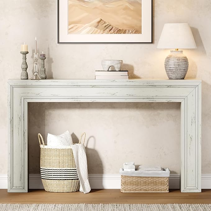 Rresyet 55 Inch Long Console Table, Sofa Table Behind Couch, Entryway Table