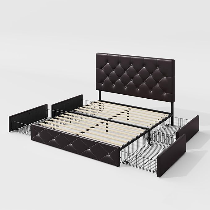 Allewie Upholstered Full Size Platform Bed Frame
