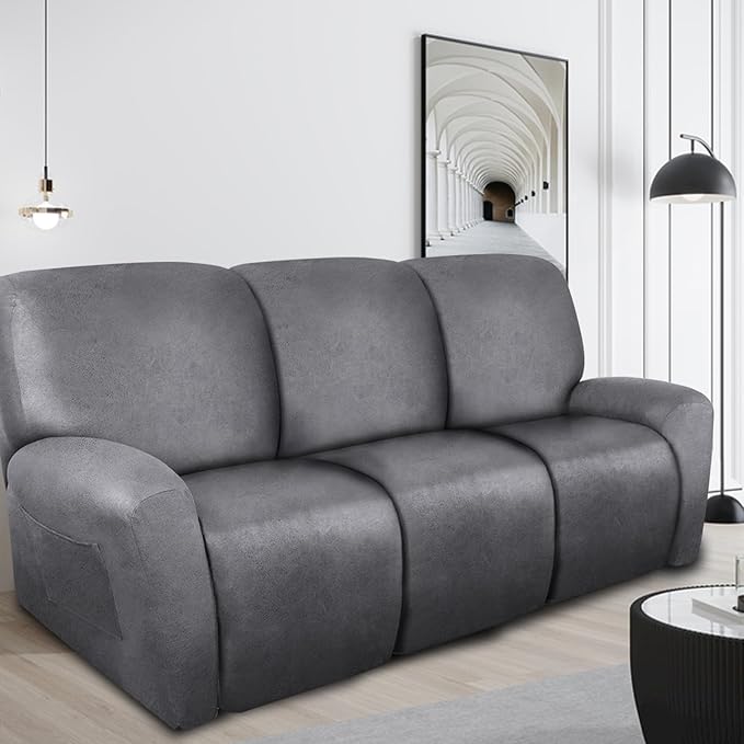 ANARACHON Recliner Couch Cover Leather Look Recliner Sofa Covers