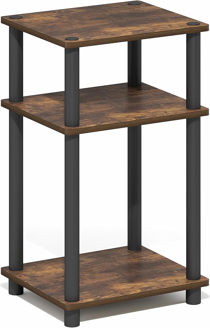 Furinno Turn-N-Tube Side Table, 3-Tier End Table