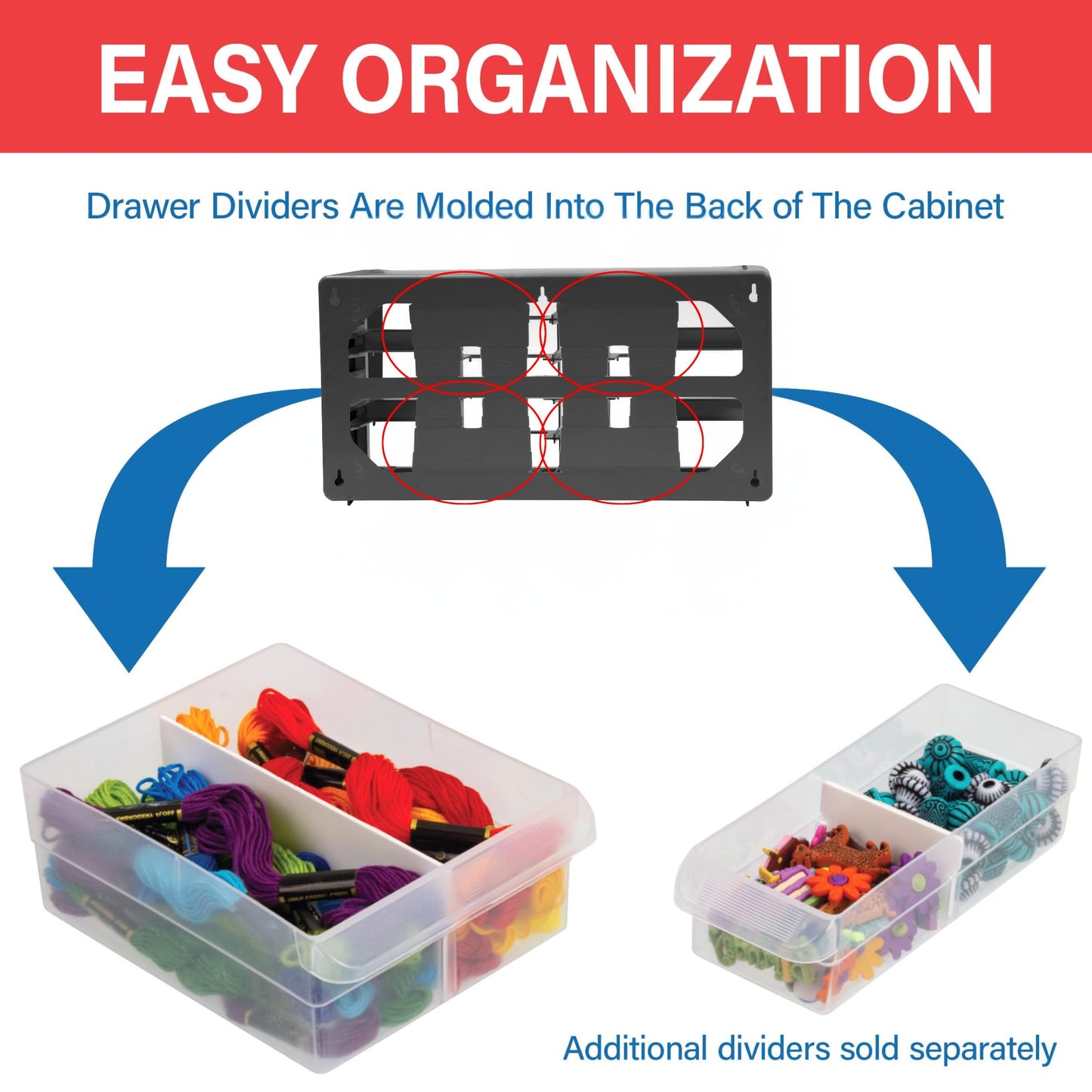 Akro-Mils 26-Drawer Plastic Drawer Storage Cabinet for Garage Organization, Bead Organizer, Building Bricks Storage, Teacher Toolbox, Makeup Organizer, 20" W x 6" D x 10" H, 10726 Black
