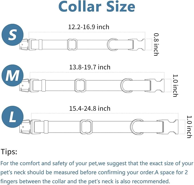 Dog Collar and Leash Set.Soft and Easy to Clean Vegan Leather with Rose Gold Metal Buckle for Small Medium Large Dogs (Pink, S(12.2"-16.9"))