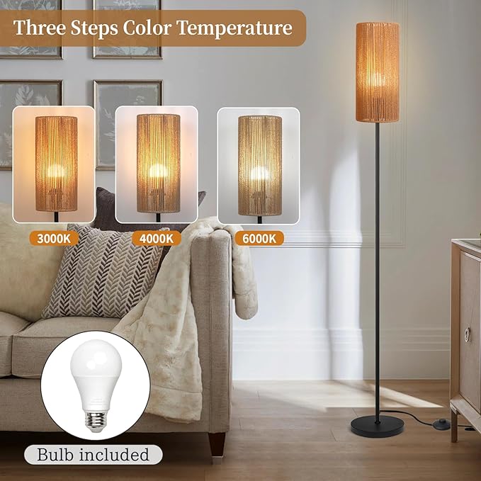 Ruiever Floor Lamp for Living Room, Farmhouse Floor lamp, Modern Standing lamp