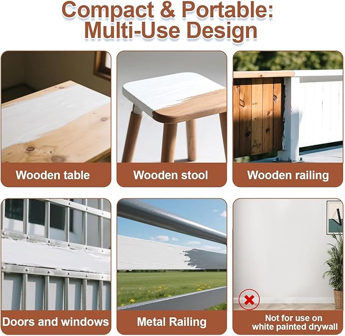 White Paint, Touch-Up Paint for Furniture, Metal No Sanding, Fast Drying