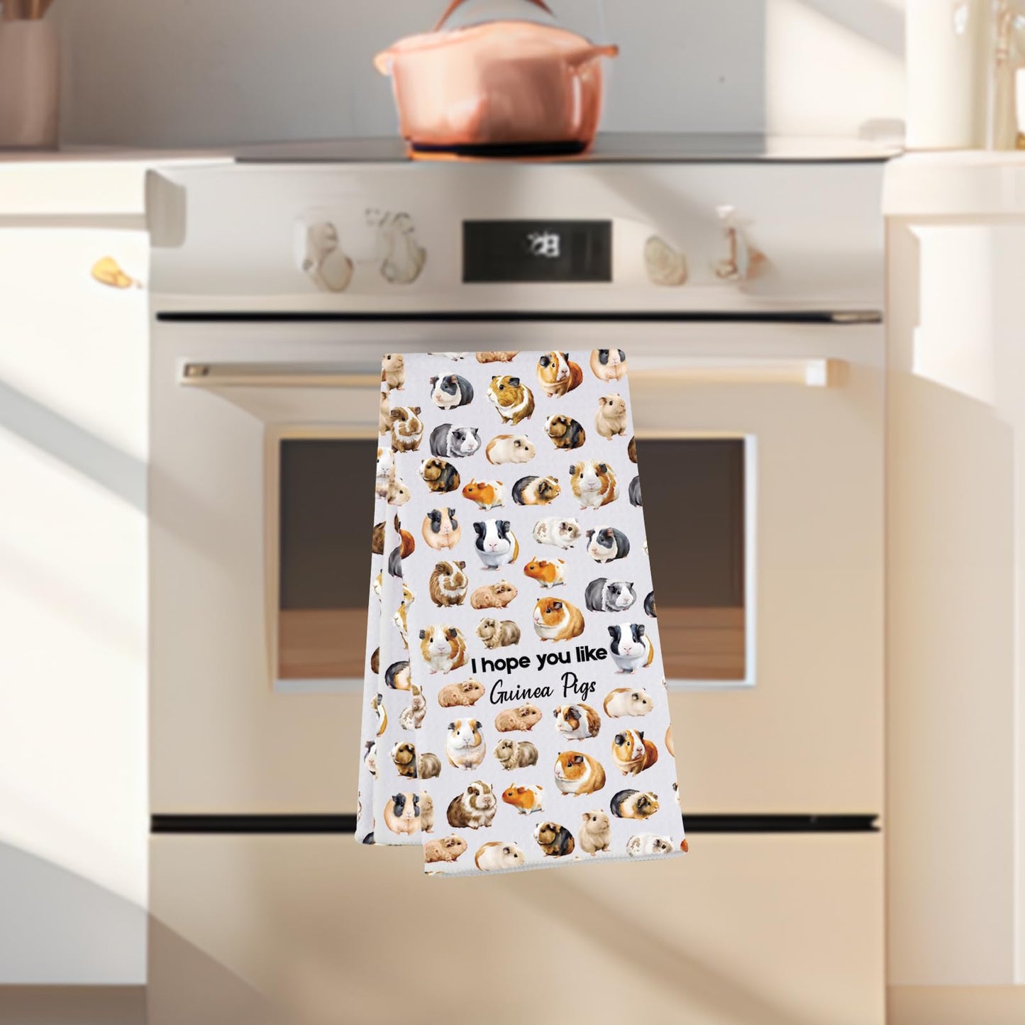 G2TUP Guinea Pig Kitchen Towels Guinea Pig Owner Gifts Guinea Mom Gifts i Hope You Like Guinea Pigs Hand Towels Cavia Porcellus Gifts (GuineaPig kt)