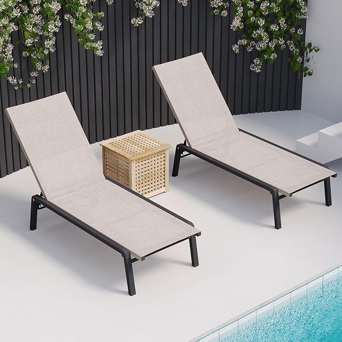 Patio Chaise Lounge Set of 2