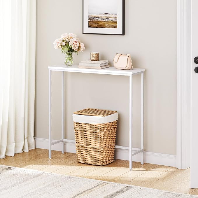 HOOBRO Narrow Console Table, 29.5" Small Entryway Table, Thin Sofa Table