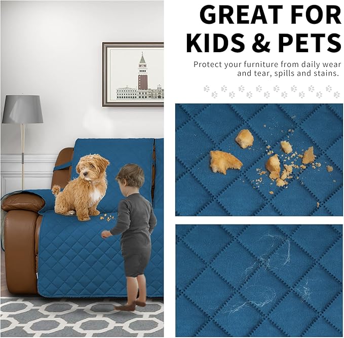 Easy-Going Loveseat Recliner Cover, Reversible Couch Cover