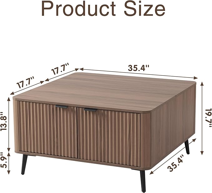 Fatmok Large Lift Top Coffee Table
