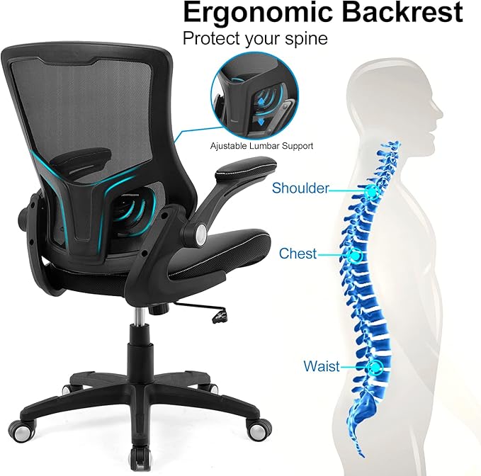 Office Chair Ergonomic Desk Chair, Computer PU Leather Home Office Chair