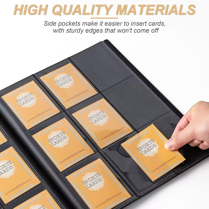Card Binder 9 Pocket Storage 360 Card Binder,Trading Card Binder Senior and Sturdy Side-Loading Album,Intended For YuGiOh,MTG, TCG,Game Cards & Baseball Card Binde,（Sky Blue）