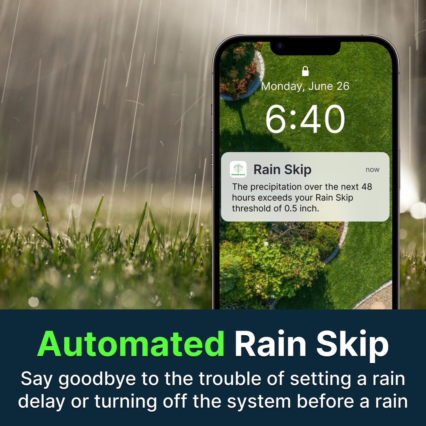 ImoLaza Indoor Smart Sprinkler Controller, ET Automatic Watering Irrigation Controller,2.4GHz WiFi, Ultra Water Saving via Rain/Wind/Freeze/Saturation Skip, App Remote Control & Fault Alerts (8-Zone)