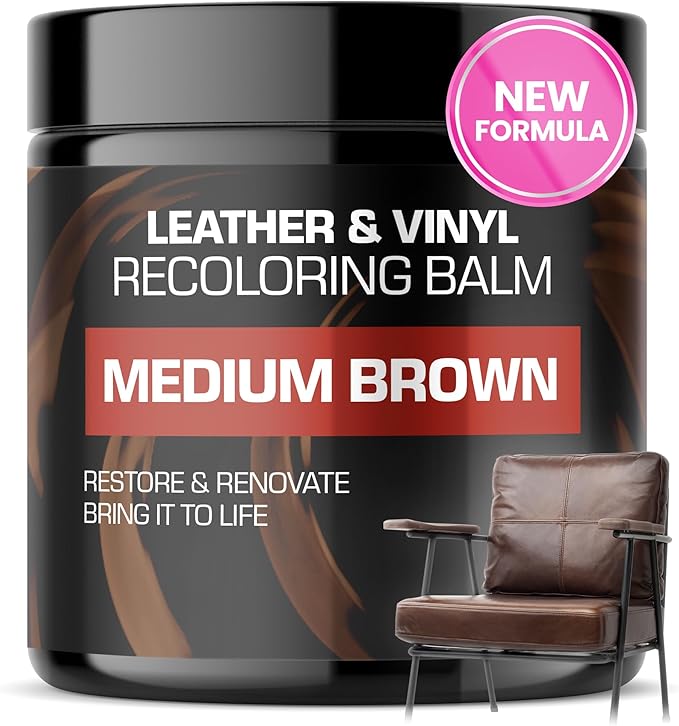 FORTIVO Leather Recoloring Balm, Color Restorer, Scratch Remover, Couch Paint