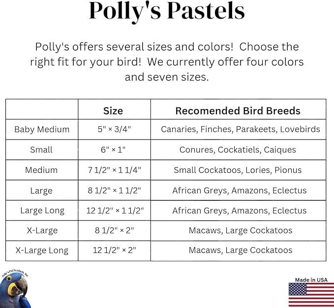 Polly's Pastels Nail Trimming & Beak Conditioning Safety Perch for Cockatiels, Cockatoos, Macaws, Parakeets, Budgies, Parrots and All Other Birds (Brown, Large-1 1/2" Dia. x 9" Long)