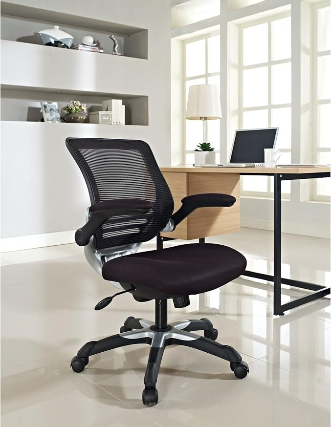 Modway Edge Mesh Back and Mesh Seat Office Chair In Black