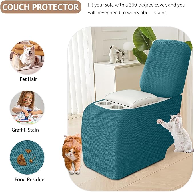 ALIECOM Recliner Sectional Couch Covers L Shape Stretch Corner Reclining