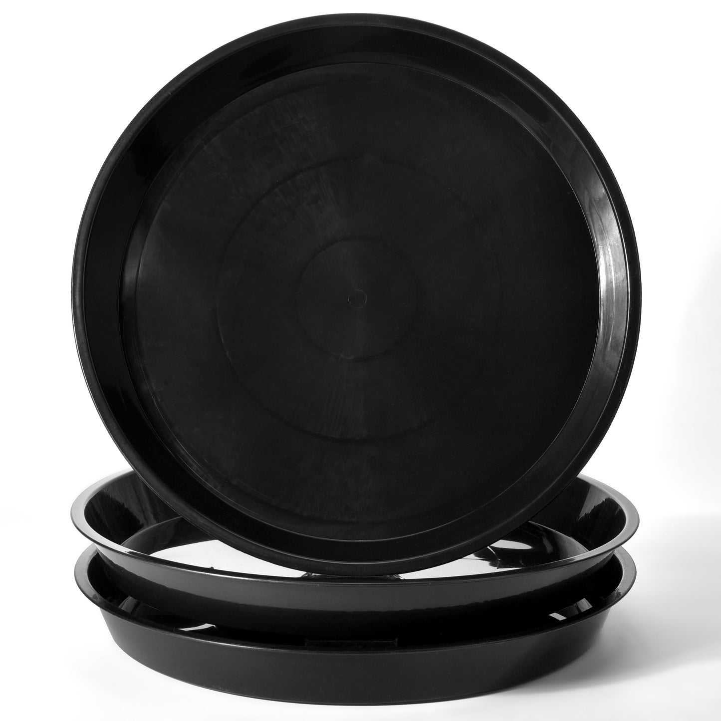 GRESPRI Black Plant Saucer 20 Inches for Indoors/Outdoors, 3 Packs Bonsai Planter Pot Saucer 18 Inches Base Extra Large Plant Trays for Pots.