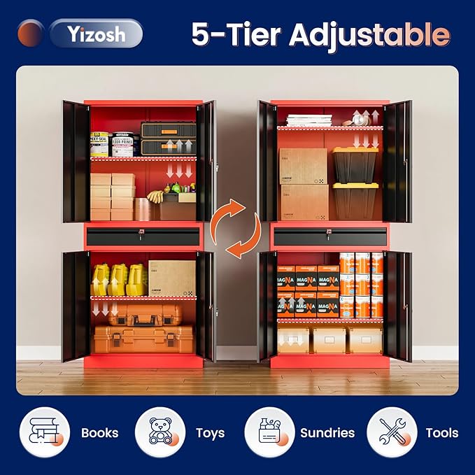 Yizosh Metal Garage Storage Cabinet