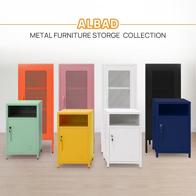 Slim Metal Storage Cabinet