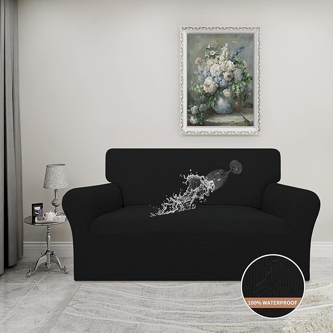 Easy-Going 100% Waterproof Loveseat Couch Cover, Dual Waterproof Sofa Cover