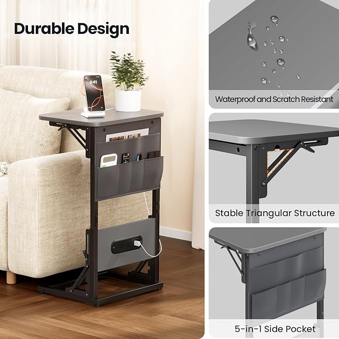 HLDIRECT C Shaped End Table