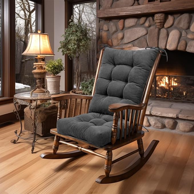 Lokex Rocking Chair Cushion Only, Tufted Non-Slip Comfortable Rocking Chair