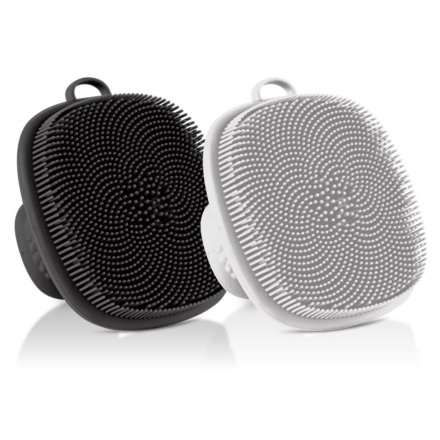 VWMYQ Face Scrubber, Silicone Face Scrubber for Men Facial Cleansing Brush Silicone Face Wash Brush Manual Waterproof Cleansing Skin Care Face Brushes for Exfoliating- Black