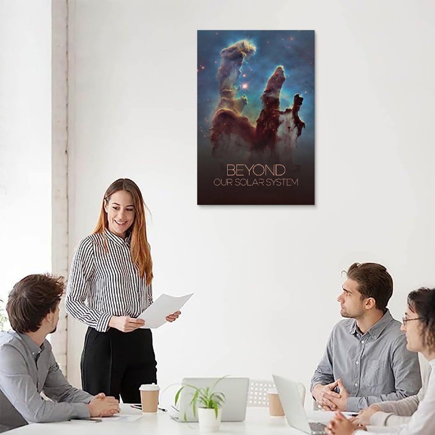 XIAOLOUTINYU Pillars of Creation Astronomy Poster – 16X24 Canvas Wall Art, Deep Space Nebula Galaxy Print, Unframed Universe Science Decor for Classroom, Bedroom, Office, Space Lover Gift