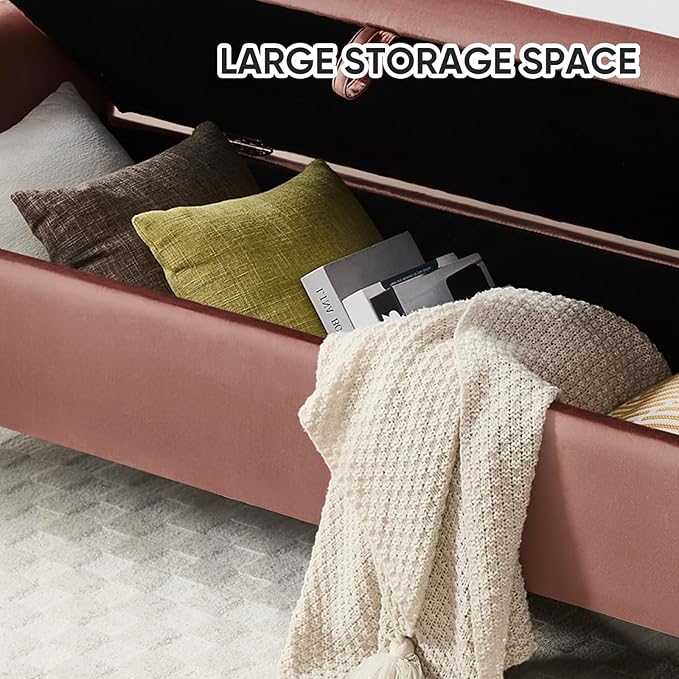 65" End of Bed Storage Bench, Modern Storage Benches