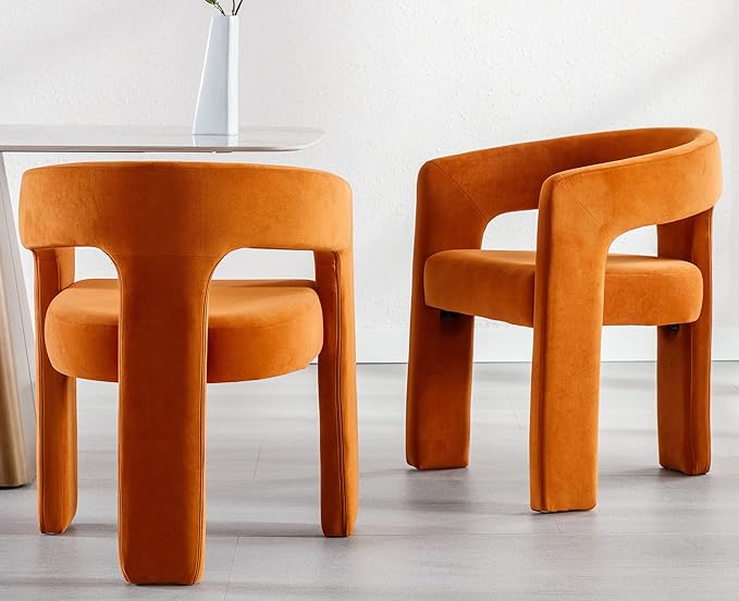 VESCASA Velvet Barrel Dining Chair