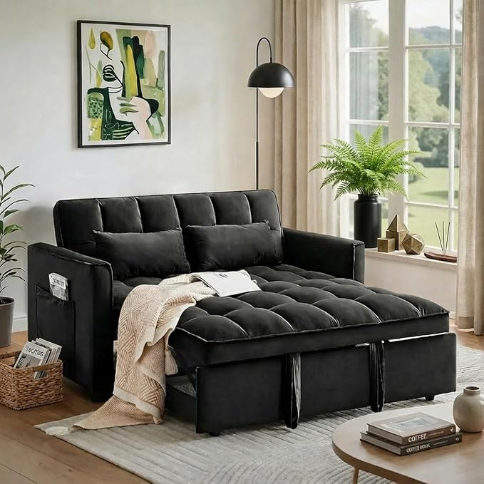 3 in 1 Sofa Bed, Loveseat Sleeper Sofa Bed
