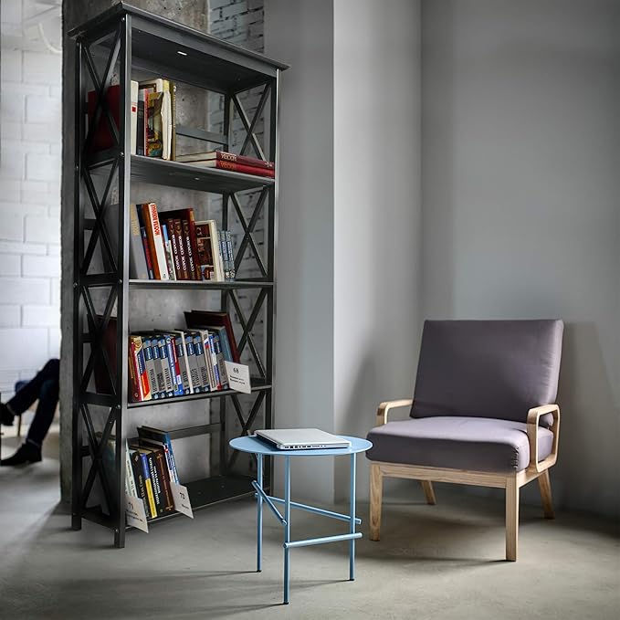 Montego 5-Shelf Bookcase-Black