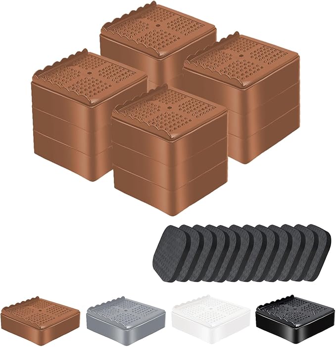 Furniture Risers, 4 Pack Bed Risers