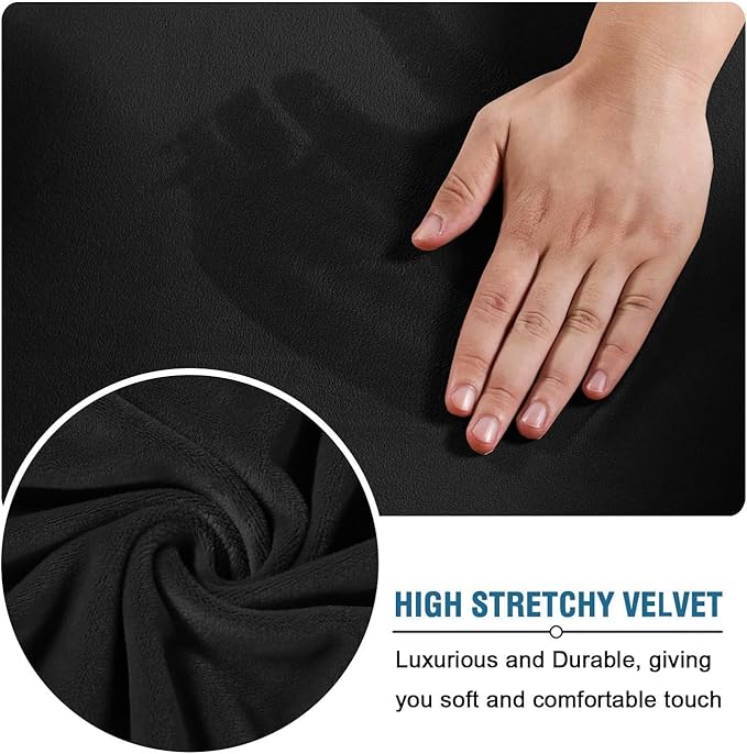 H.VERSAILTEX High Stretch Sofa Slipcover 4 Piece Cover Velvet Furniture