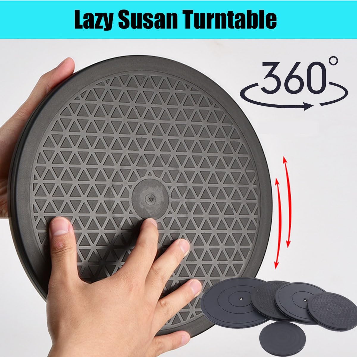 Heavy Duty Rotating Swivel Stand Turntable 2 Pack with Steel Ball Bearings, Lazy Susan Turntable 360° Round Swivel Turntable for Flat Panel Monitors, TV's, Potted Plants(200mm/8in)