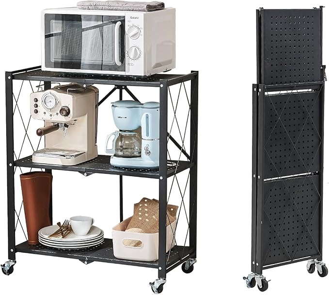 BRIAN & DANY 3-Tier Foldable Storage Shelves
