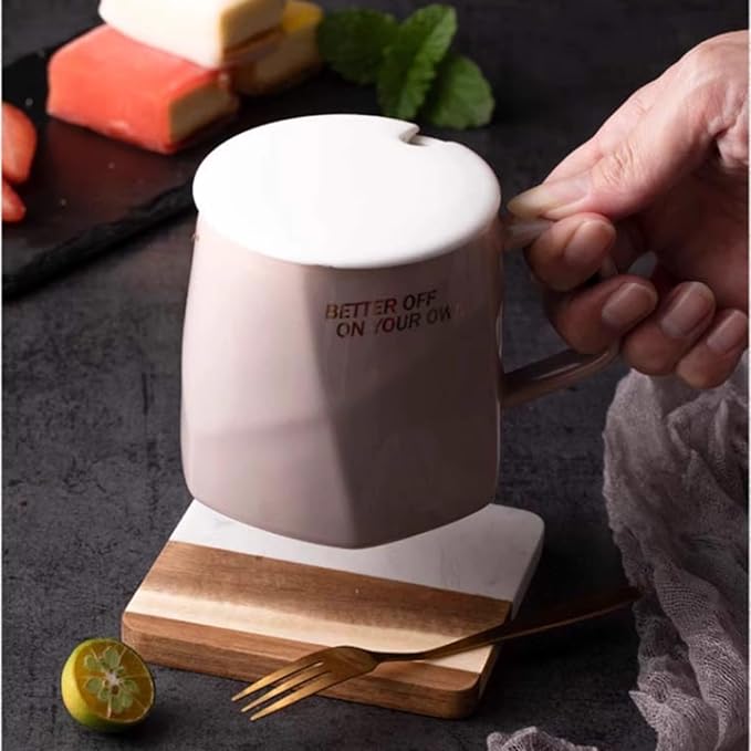 I-LAN 4-Piece Marble and Wood Coasters