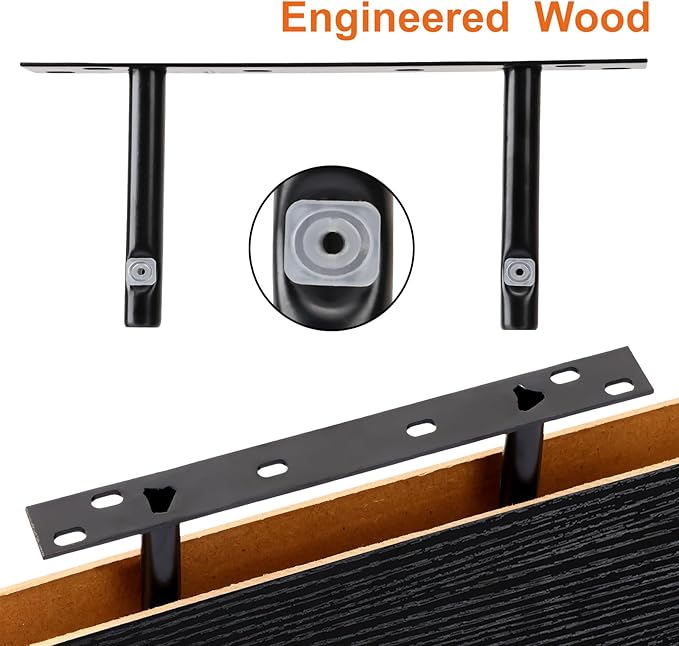 Fixwal Black Floating Shelves for Wall, Rustic Wood Shelves for Bathroom
