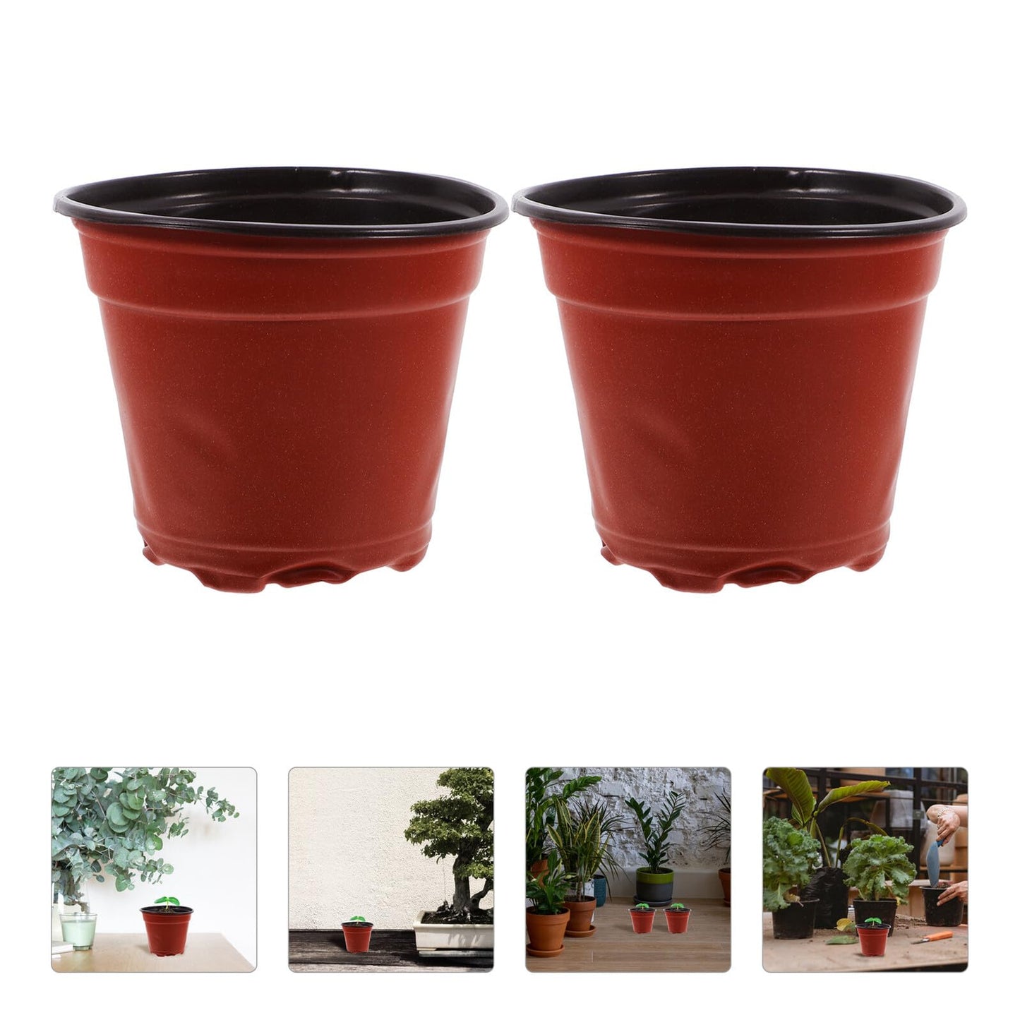 KESYOO 100pcs Plastic Nursery Cups for Plant Cultivation and Seedlings, Square Gardening Pots with Nutrient Support, Indoor and Outdoor Flower Growing Containers for Strawberry Cuttings